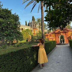 VIVIEN Apricot Cotton Midi Sundress SIZE: M (REGULAR CUP)